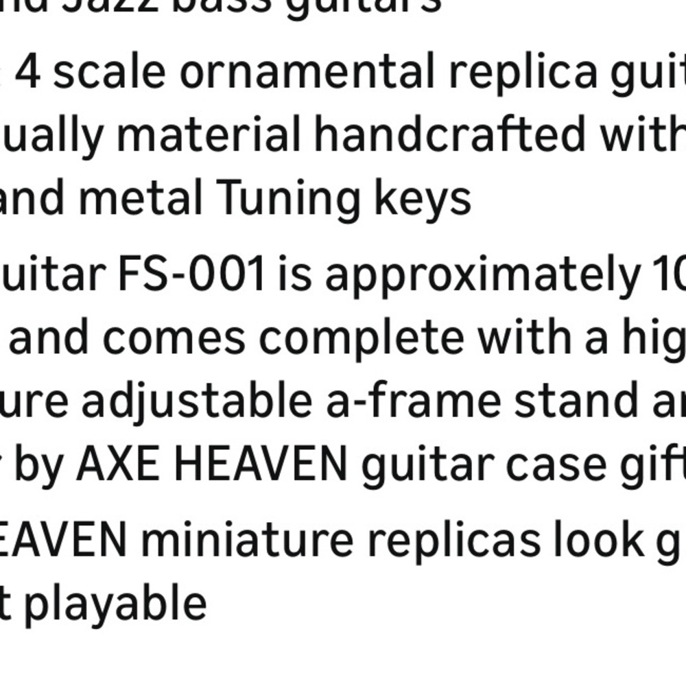 Fender Miniature Guitar with Sunburst and White Accents - Picture 4 of 4